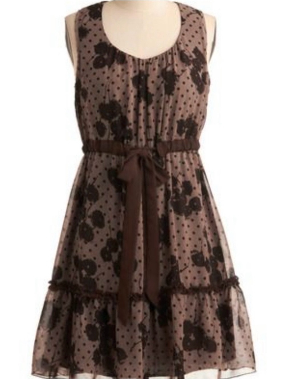 Brown Thistle Pattern Dress